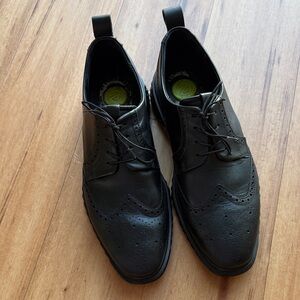 Gore text Classic Black Leather Men's Dress Shoes